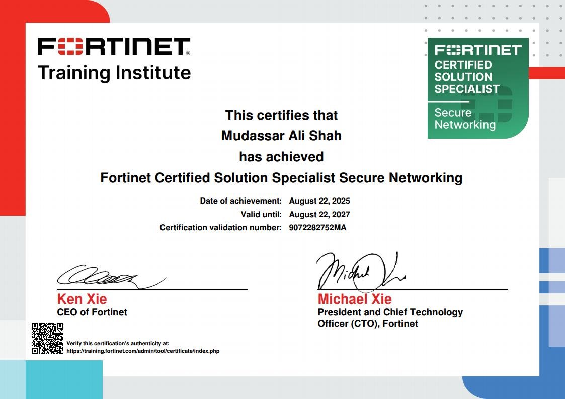 fortinet certified solution specialist network securityjpg page1